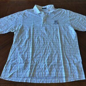 St. Andrews Links Collection White Polo Shirt Large mens (Italian Made)